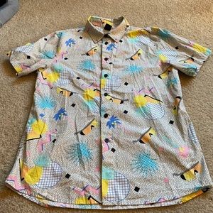 Neff Colorful Abstract Button Down Shirt